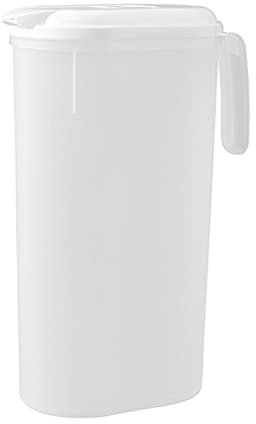 Kunststoff Mit Deckel, Kühlschrankkrug Mit Deckel 1,8 L / 2,5 L, Klar Saftkrug Eistee Kanne Behälter Kühlschrankkrug Wasserkrug, Für Kalte Getränke Wie Saft, Eistee, Wasserkaraffe Aus Kunststoff
