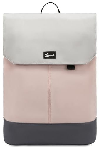 LOVEVOOK Sac a Dos Femme, 15.6 Pouces Sac à Dos Ordinateur Portable Voyage, Sac Travail Antivol pour Ordi Pc Etanche, Travel Backpack Pakkable pour Voyage Loisir Travail Affaire College École Rose