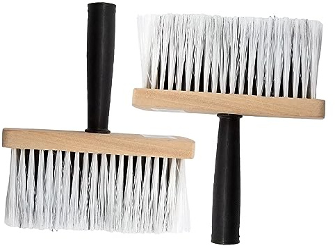 2 Pack Masonry Brush 6 Wall and Paste Brush Fence Paint Brush for Stains, Varnishes, Painting Wood, and More, Home and Garden DIY, Effective Coverage, Comfortable Soft Grip Handle