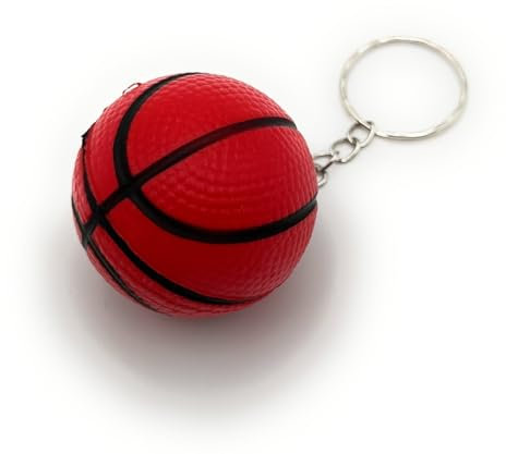 H-Customs Basketball Korbball Ball Spielball 3D Schlüsselanhänger Anhänger Rot