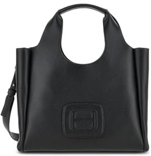 Hogan Shopping Kleine H-Bag aus schwarzem Leder KBW01M30200QVDB999 SCHWARZ, Schwarz , Einheitsgröße