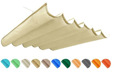 Sonnensegel, einziehbare Welle, regenfest, UV-beständig, Sonnenschutz, wasserdichte Überdachung, Pergola-Abdeckung, Außenterrasse, Veranda, Garte