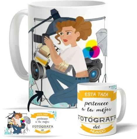 DEREGALOOS Taza con Frase Divertida para fotógrafos. Tazas de café Originales para Regalar. Tazas para profesiones. Tazas de café para fotógrafos.