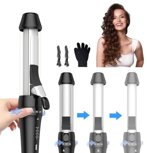 Lockenstab Große Locken 3 in 1, 26/30/36mm Lockenstabs Großer Zylinder, 150-210℃ Haarzange für langes Haar, 30s Schnelles Aufheizen des Lockenstabs, kein Kopfwechsel nötig Hair Curler Wand