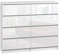 roe furniture Kommode mit 8 Schubladen - Modern Schubladenschrank - Komodenschrank - Schubladenkommode 120 cm Breit - Weiß Hochglanz