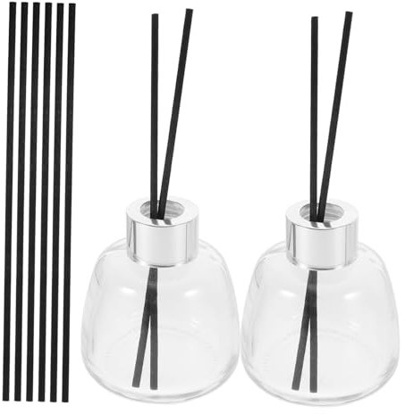 TOPBATHY Botella para Difusor Vidrio Transparente Resistente Apta para Perfumes y Aceites Esenciales