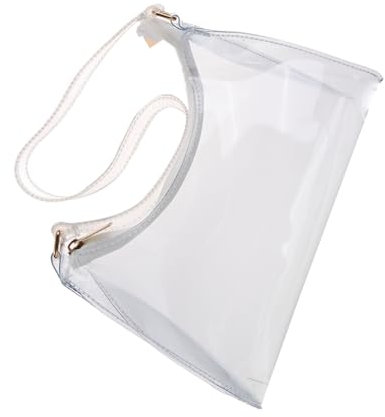 BIUDECO Transparente Umhängetasche Stadionzugelassen Durchsichtige Schultertasche Für Damen Reißverschlusstasche Konzerttasche Leicht Und Praktisch Für Karten Handy Kosmetika Und Mehr