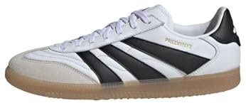 adidas Unisex Zapatilla de fútbol Predator Freestyle Indoor, Cloud White/Core Black/Gold Metallic, 45 1/3
