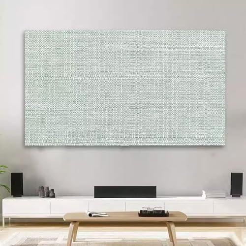 Solid Color TV Cover Thick Cotton and Linen TV Dust Cover Cloth Indoor 19-80 Inch LCD LED Screen Protect Cover Monitor Cover Universal Bedroom Living Room Art Decoration Cover(Color:color16,Size:24in)