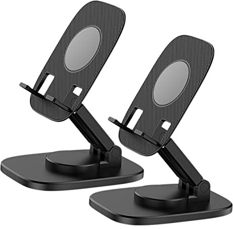 Uonlytech 2pcs 360 Portable Phone Holder Portable Tv Phone Holder Tv Mobile Phone Stand Cell Phone Stand Holder Fashion Cell Phone Holder Monitor Stands Wall Mount Tv Non-slip Silicone Black