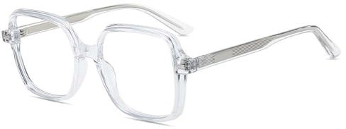 Firmoo Oversized Square Blue Light Blocking Glasses, Computer Gaming/TV/Phones Glasses for Women/Men, Clear