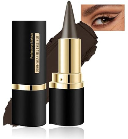 Eyeliner Wasserfest, Schnell Trocknender Eyeliner Stift Gel Graubraun, Wischfester & Pigmentiert Lidschatten, Gray Kajalstift für den idealen Lidstrich Ein Alltägliches Lang Anhaltendes Augen Make Up