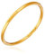 MILAKOO Edelstahl Armreif für Frauen Gold Glatte Runde 4mm Breite Boho Armband für Damen