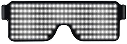 lvifloae LEDbeleuchtete Brille, ber USB wiederaufladbar, 8 Muster, Beleuchtete Brille Dekoration, Bar, Club, KTV, Party, Kostme, Muster, leuchtende Brillen (Blue)