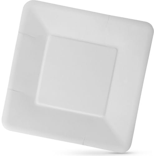 Algon | Set de 100 platos desechables – Platos Desechables Tamaño 18 cm Resistentes y ecológicos, ideales para fiestas, eventos y reuniones