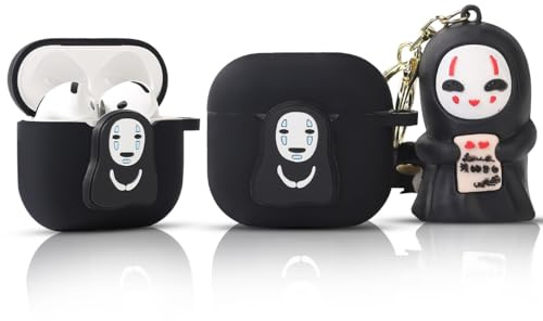 LEWOTE Kompatibel mit Apple Airpods 4 Case schützende lustige Nette 3D Cartoon Cover Abdeckung mit Schlüsselbund[Papa Series] (Avocado)