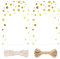 jijAcraft Geschenkanhänger mit Gold Foil Punkte: 8,5x5,5cm Weiß Papieranhänger zum Beschriften 100 Stück Papier Etiketten mit Loch und Schnur für Geburtstag DIY Weihnachten Geschenk