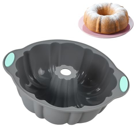 Moule à Kouglof en Silicone, Moule à Pâtisserie Rond, Moule à Gâteau en Forme de Citrouille, Moule à Gâteau Cannelé Anti-Adhérent en Silicone pour Gâteaux, Gelée, Gélatine, Pain