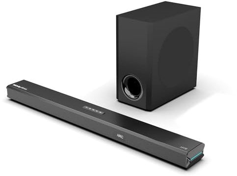 HYE 240W 2.1Ch Soundbar with Subwoofer – Dolby Audio Bluetooth Soundbar, Wired Subwoofer, 2.1 Speakers, HDMI & USB connectivity, Remote Control – Home Cinema Sound System - Black - 21DSB16012 [2025]
