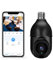 Caméra ampoule 1080p - Surveillance WiFi sans fil avec vision nocturne infrarouge à 360°, audio bidirectionnel pour la surveillance de la sécurité domestique et commerciale