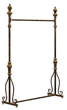 Portant à vêtements mural robuste en fer forgé – Porte-manteau connectable pour vestiaire et vente au détail, design de grande capacité