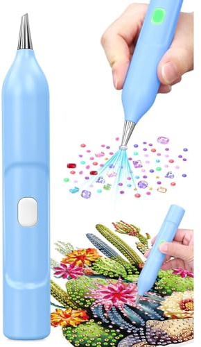 Koolenry Electric Diamonds Painting Pen, Vacuum Diamond Art Pen No Wax Needed, Diamond Tool Diamond Pen Tool Blue