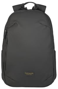 Tucano LASER Laptop Backpack 15.6 Inch/MacBook Pro 16 Inch – Slim Travel Backpack with Padded Laptop Compartment, Black