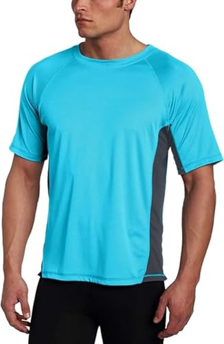 Kanu Surf Herren 8077-neon Blue-Large Rash-Guard-Shirt, Neonblau, L