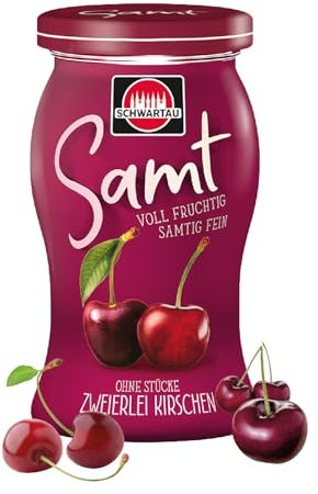 Schwartau Samt Zweierlei Kirschen, Fruchtaufstrich ohne Stücke und ohne Kerne, 270g
