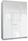 Wimex Kleiderschrank/ Drehtürenschrank Clack, (B/H/T) 135 x 198 x 58 cm, Weiß/ Absetzung Weiß