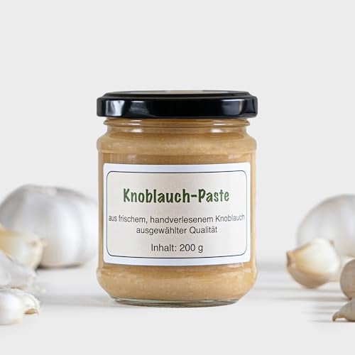 Knoblauch-Paste | Würzpaste aus frischem Knoblauch | Zum Verfeinern von Saucen & Dips | 200g