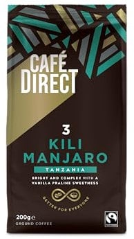 Cafédirect Kilimanjaro Tanzania Fairtrade Ground Arabica Coffee 200 g (Pack of 6)