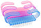 TRIXES Nail Brush, 3 Pcs Plastic Clean Brush, Hand Scrubbing Cleaning Brush with Translucent Plastic Handle & Body for Cleaning Nails – Pink, Purple and Blue