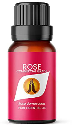 Rose Essential Oil, 10ml (Dilute) | Floral Essential Oils Fragrance for Diffuser for Home, Candle Making, Wax Melts, Cleaning, humidifier | Pure, Natural, Vegan, Made in UK