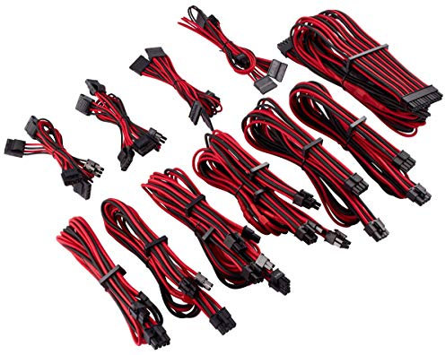 Corsair Type 4 Gen 4 PSU Red/Black Sleeved Cable Pro Kit