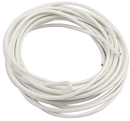 sourcing map 5M/16.4ft 1mm2 500C Heat Resistance White Fiberglass Covered Copper Conductor High Temperature Wire Cable