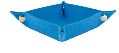 Oblique Unique® Filzschale mit Druckknöpfen als Schlüsselablage Ablage für Kleingeld Smartphone DIY Deko Schale Box - Farbe wählbar (Blau)