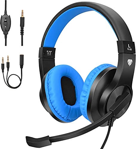 BlueFire Cuffie Gaming con Microfono per Bambini, 3.5mm Bass Stereo Cuffie da Gaming per PS4/ Xbox One/Xbox One S/Xbox One X/ PS4 Slim/ S5 PRO/PC