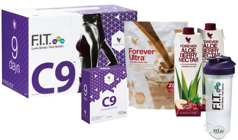 FOREVER CLEAN 9 - Chocolate - Berry Nectar | Garcinia Plus, Therm, Fiber, Ultra Shake Mix | Versorgt mit allen wichtigen Vitaminen, Mineralstoffen und Spurenelementen