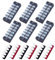 CEEYSEE 12 Pezzi Morsettiera Elettrici Striscia terminale a vite 6 pezzi 6 Position morsettiera a doppia fila 600 V 25 A +6 pezzi 6 Position Con striscia a barriera 400V 25A rossa e nera (YTB2506)