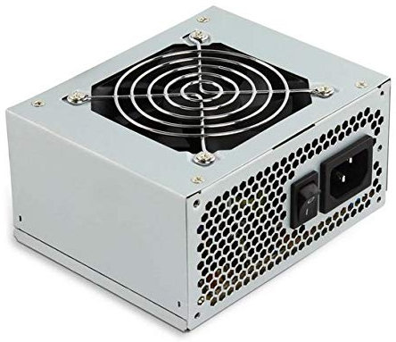 Tooq TQEP-500S-SFX- Fuente de alimentación Eco Power II, PFC pasivo, Ventilador silencioso de 120mm con Control automatico de Velocidad, (500W, ATX 12V V1.3) Color Plata, Cable NO Incluido