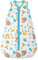 Mosebears Baby Schlafsack Winter 2.5 Tog,100% Baumwolle Baby Winterschlafsack für Babys 0-24 Monate(Grün-Zoo,12-18 Monate)