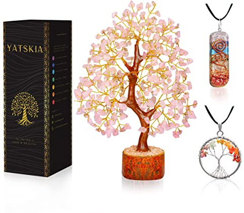 Rose Quartz Tree - Spiritual Gifts - Quartz Crystal - Housewarming Gifts for Women - Pink Room Decor - Tree of Life - Gemstones and Crystals - Meditation Accessories