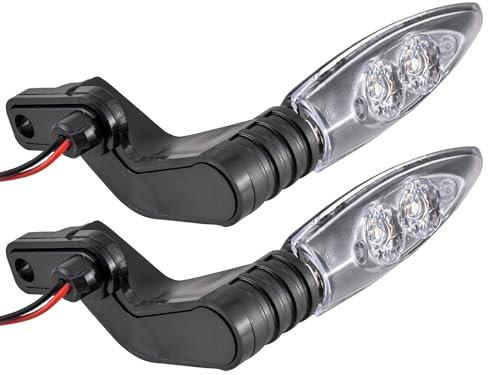 NATGIC 1 Paar Motorrad Heckblinker Bernstein, Motorrad Heckblinker Blinker für B-MW F650GS F700GS F800G F800R F800S F800ST HP2 Sport K1200R K1300R R1200GS R1200R - Klarglas