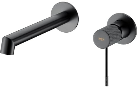 IMEX GLD038/BGM Line Grifo de Lavabo Empotrado Black Gun Metal Metal