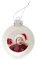 GE24 Weihnachtskugel individuell mit ihrem Text oder Foto - Ø 9cm aus Glas - Christbaumkugel mit Digitaldruck (Seidenmatt) (Silber, 12)