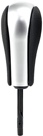 Schaltknauf Kohlefaser-Auto-Automatik-Schaltknauf Handball für BMW E39 E46 E53 E60 E61 E63 E64 E83 E81 E82 E87 E90 E91 E92 E93 (Color : Matt Silver-Short)