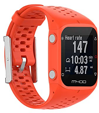 CZhkg Armband für Polar M400 / Polar M430 Strap,Silikon Uhrenarmbänder Uhrenarmband Silikonband,Strap Armbänder WristStrap Bracelet für Polar M400 /Polar M430 GPS Running Watch Accessories (orange)