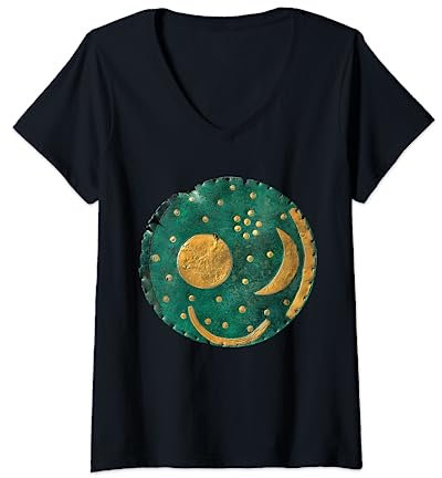 Damen HIMMELSSCHEIBE VON NEBRA T-Shirt mit V-Ausschnitt
