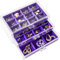 ProCase Acryl Schmuck Organizer Schmuckschatulle für Damen Durchsichtige Schmuckaufbewahrung Schmuckkästchen Schmuckbox mit 3 Schubladen für Ohrringe, Ringe, Armbänder -Lila